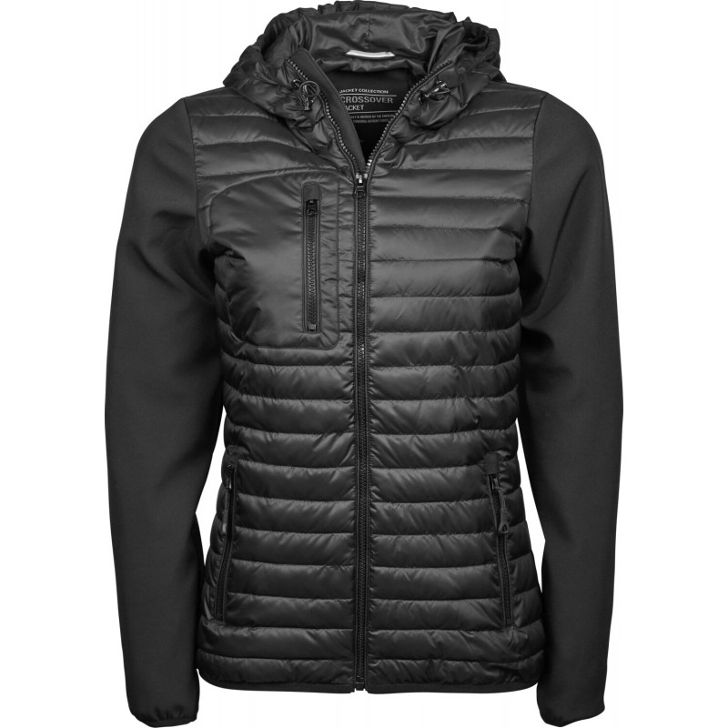 9629 Women's Hooded Crossover Jacket